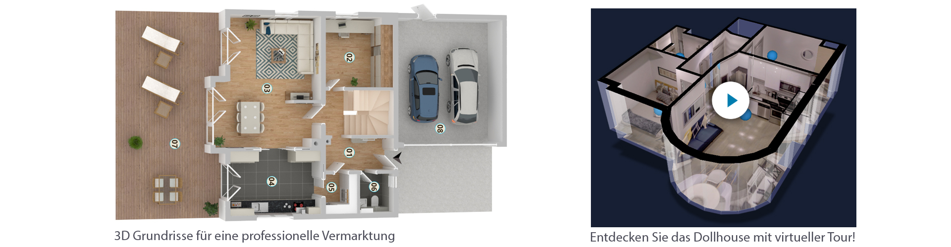 Grafiken von 3D Grundrissen