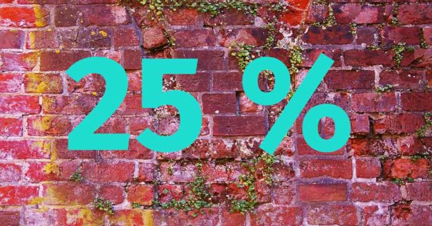 25 % steht an einer Mauer | Seniorenhaushalte