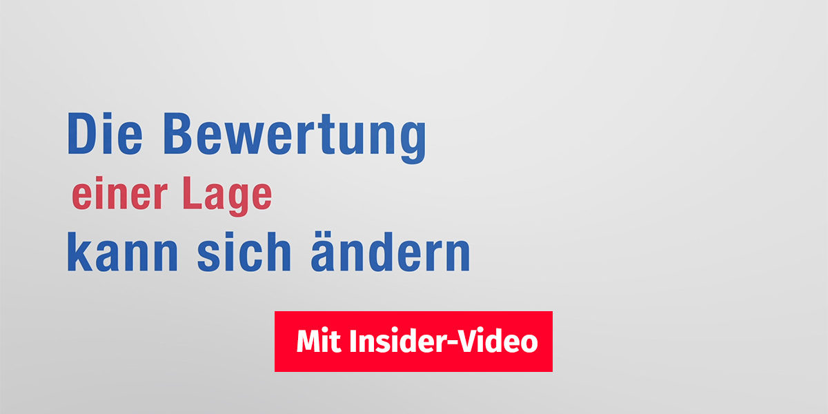 Vor einem weißen Hintergrund steht in blauer und roter Schrift: "Die Bewertung einer Lage kann sich ändern" | Immobilienbewertung